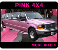 Stretched limousine in pink